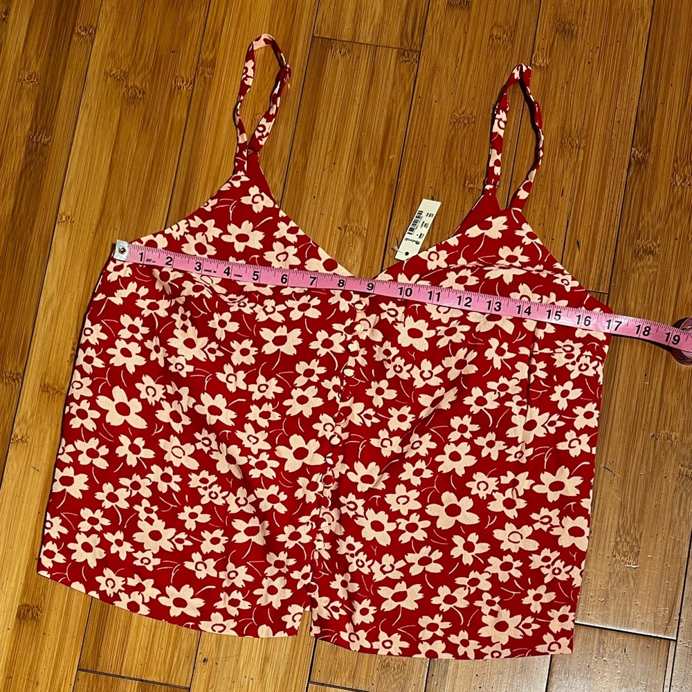 NWT Madewell Button Down Cami in Full Bloom Size 4 - Picture 9 of 13